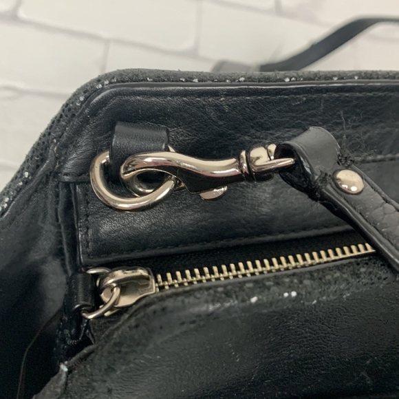 Coach Black Leather Taylor Bette Mini Satchel Handbag Crossbody Zip close - Picture 9 of 14